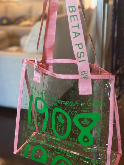 Beta Psi Clear Bag
