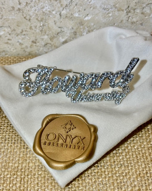 HOWARD UNIVERSITY RHINESTONE BROOCH