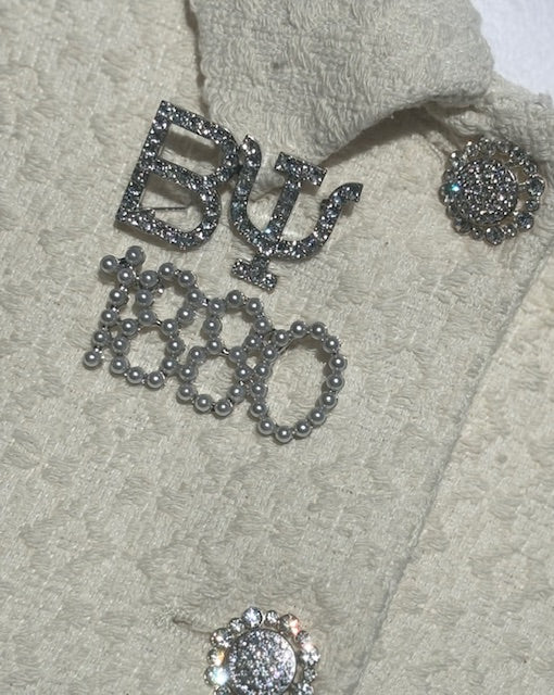 Beta Psi Rhinestone Brooch